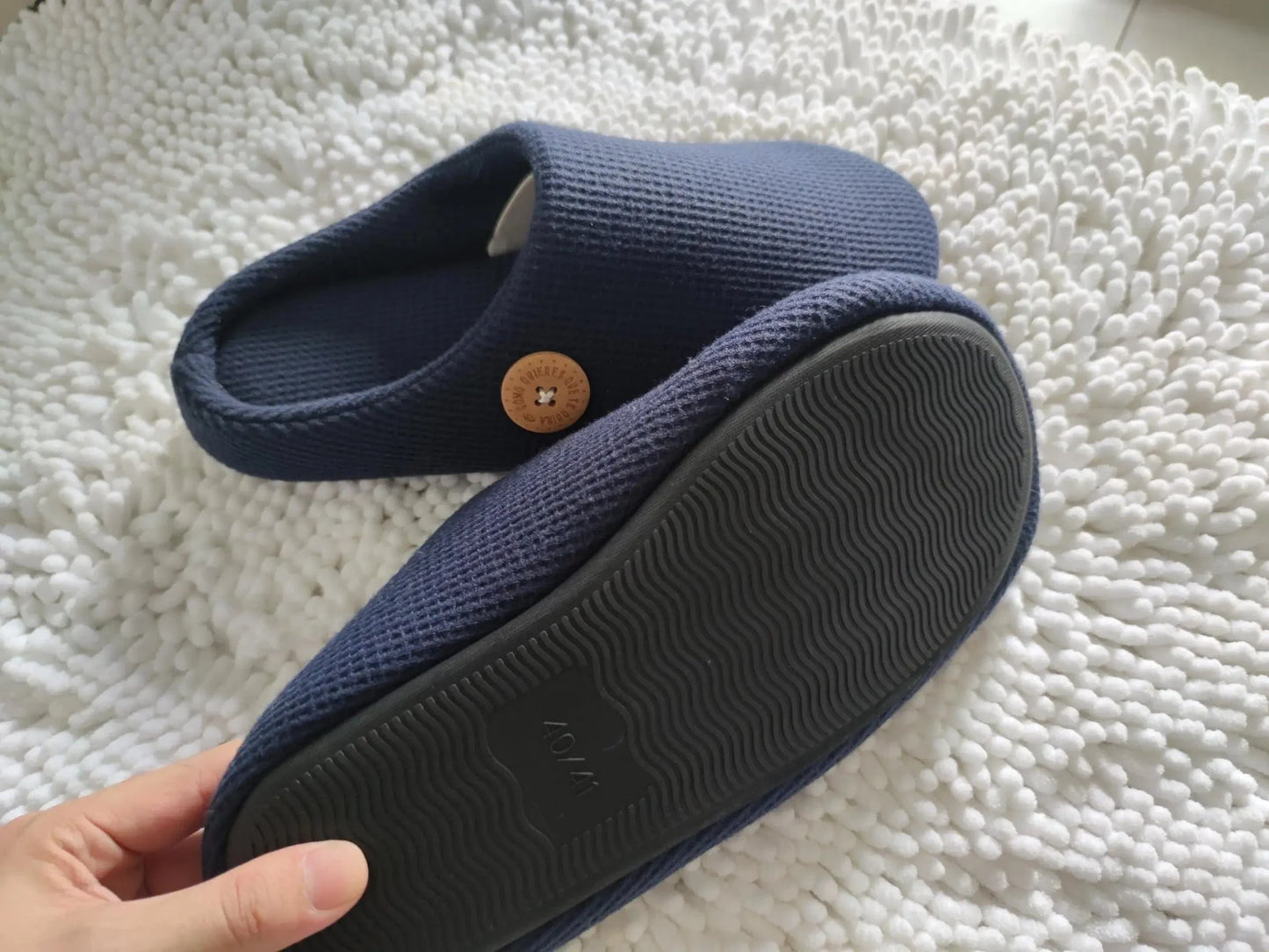 Chausson Orthopédique Chaude en Coton pour Hommes et Femmes - Rouge vin / 46-47
