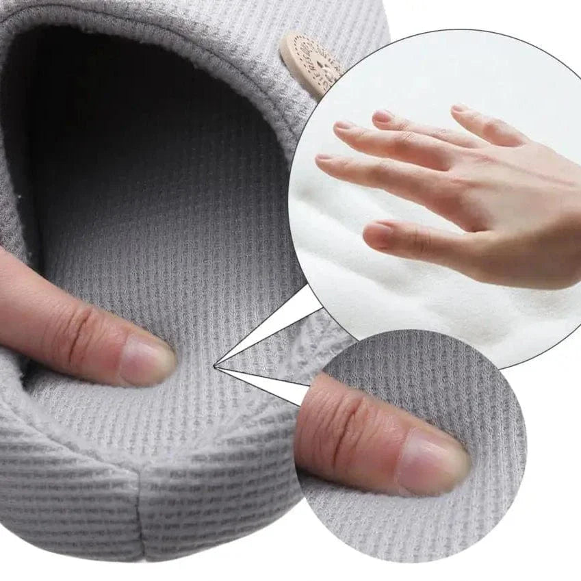Chausson Orthopédique Chaude en Coton pour Hommes et Femmes - Rouge vin / 36-37