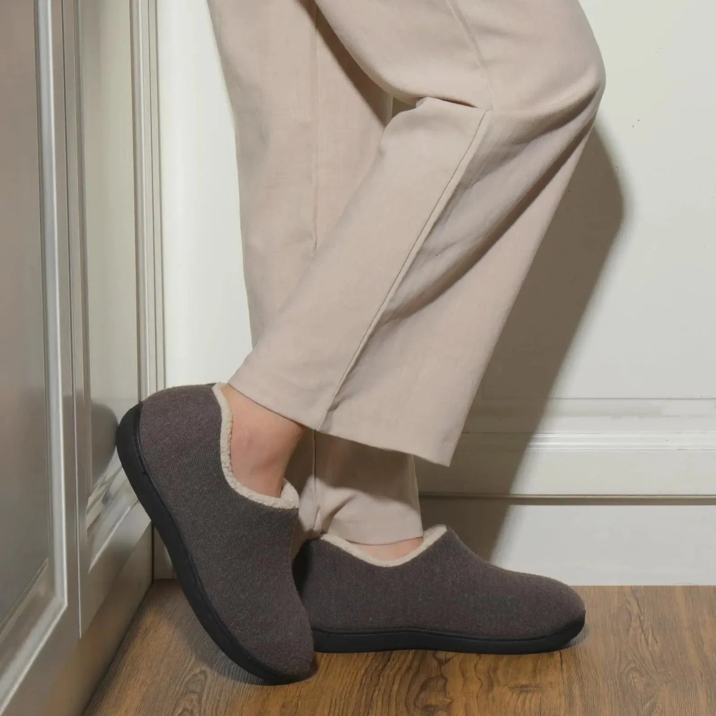 Chausson Orthopédique Femme Design et Chaud pour l’Hiver - Gris / 38