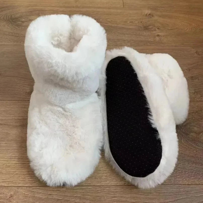 Chausson Orthopédique Femme Épais avec Intérieur en Fourrure - Gris / 43-44