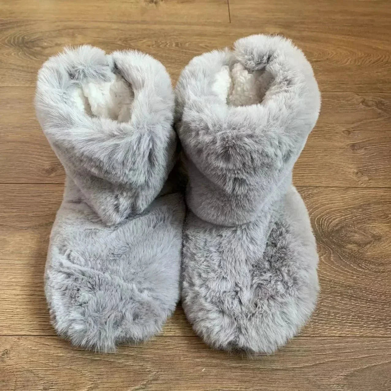 Chausson Orthopédique Femme Épais avec Intérieur en Fourrure - Blanc / 39-40