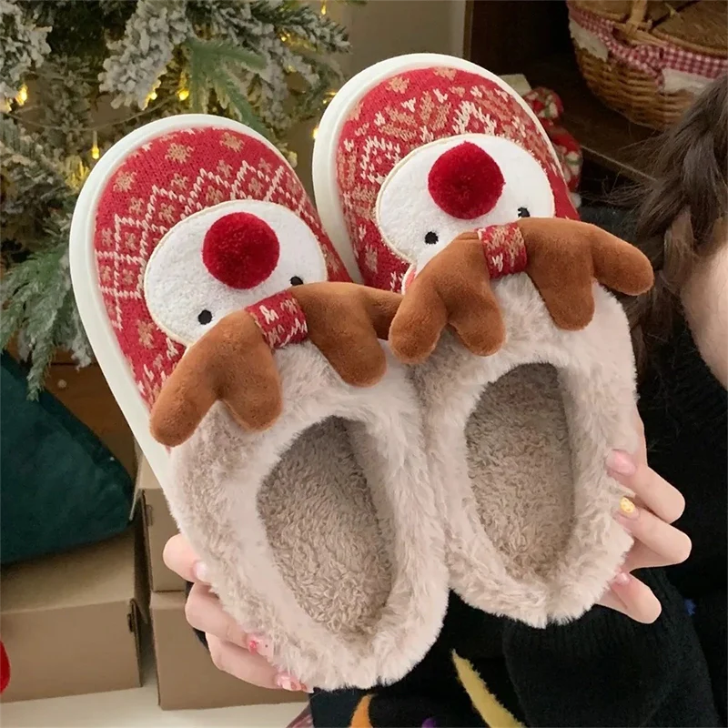 chausson renne de noel - 36 / Red