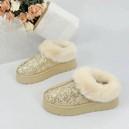 Chaussons Femme Tendance - Peluche Courte Douce - Style Élégant