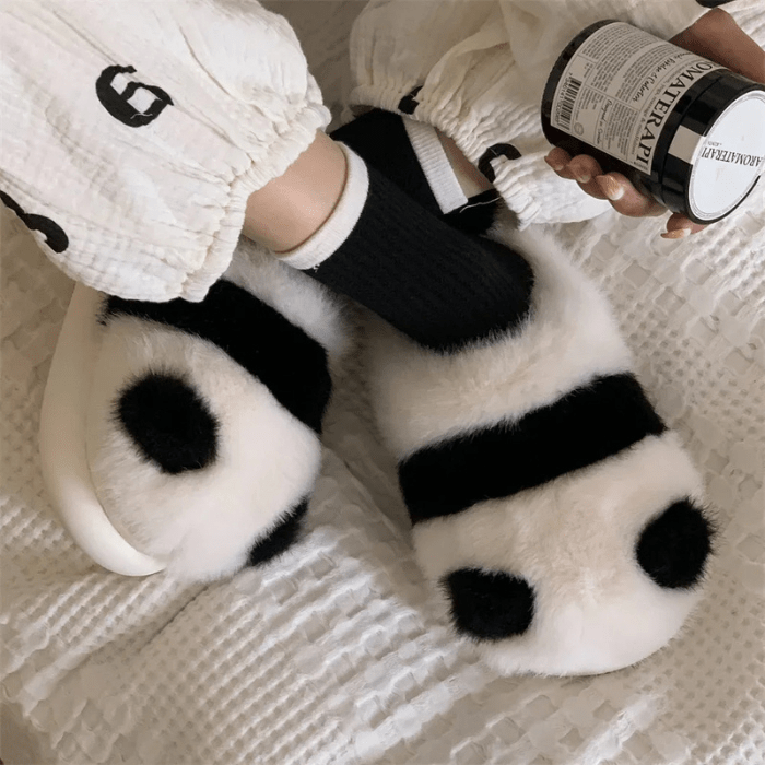 CHAUSSON ORTHOPÉDIQUE FEMME CHAUDS RIGOLOS PANDA - Confort Orthopédique