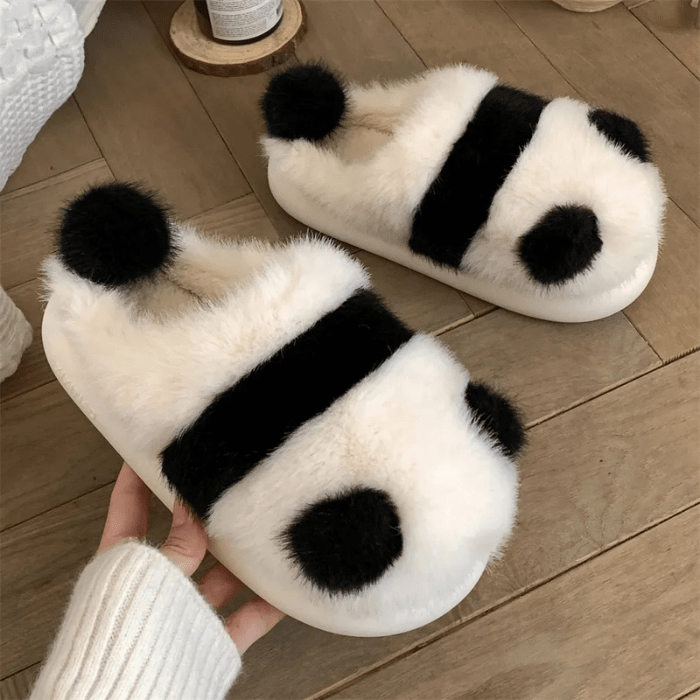 CHAUSSON ORTHOPÉDIQUE FEMME CHAUDS RIGOLOS PANDA - Confort Orthopédique