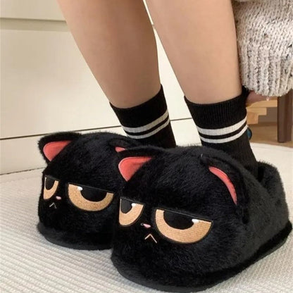 Chaussons femme chat noir - 40 / Black