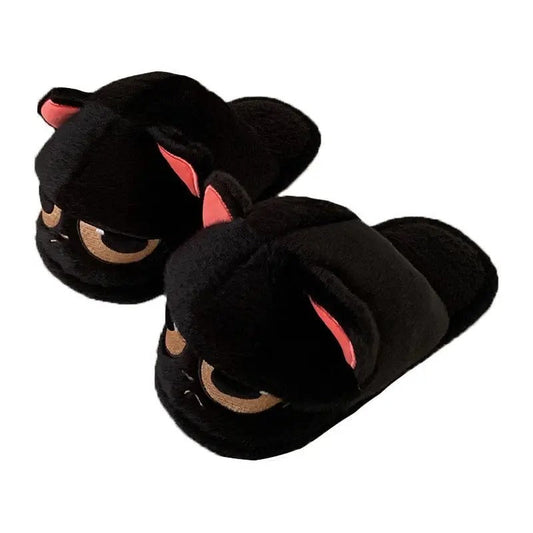 Chaussons femme chat noir - 36 / Black