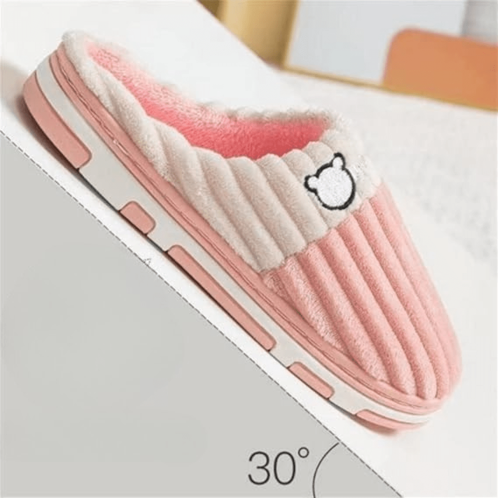 Chaussons Orthopédique de Maison en Fourrure pour Femme - Jaune / 36-37