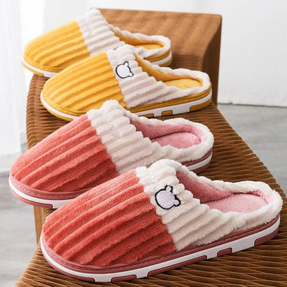 Chaussons Orthopédique de Maison en Fourrure pour Femme - Jaune / 38-39