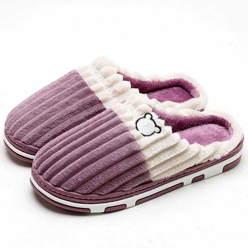 Chaussons Orthopédique de Maison en Fourrure pour Femme - Violet / 38-39