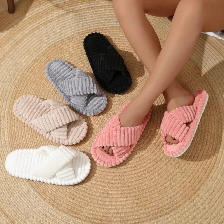 Chaussons Orthopédique en Velours Femme - Noir / 36-37