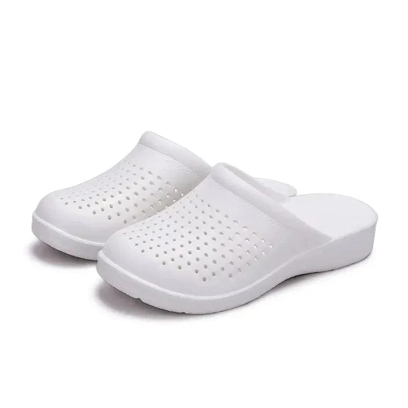 Chaussons Orthopédiques à Semelles Compensées pour le Travail - Blanc / 37