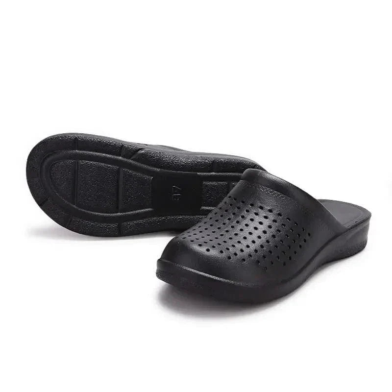 Chaussons Orthopédiques à Semelles Compensées pour le Travail - Noir / 37
