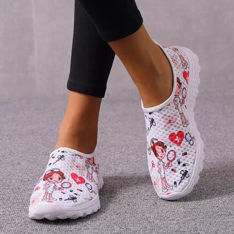 Chaussures confortables Respirantes à motifs - 37 / Blanc