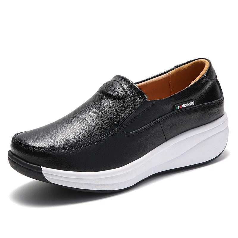 chaussure confort femme simili cuir - 37 / Red