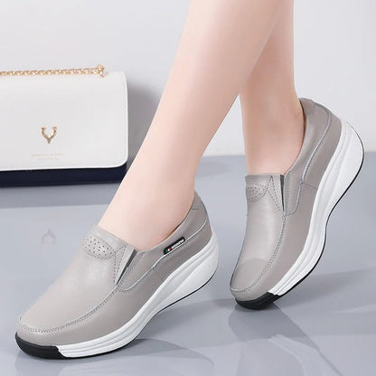 chaussure confort femme simili cuir - 36 / Silver