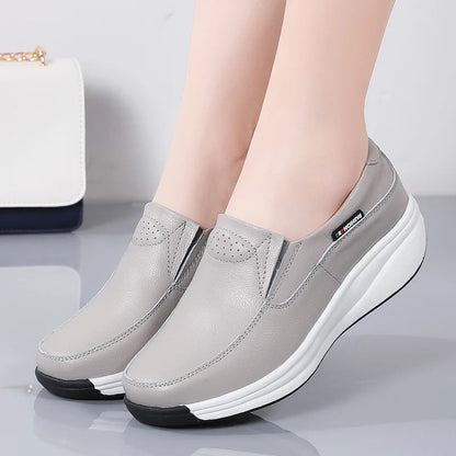 chaussure confort femme simili cuir - 37 / Silver