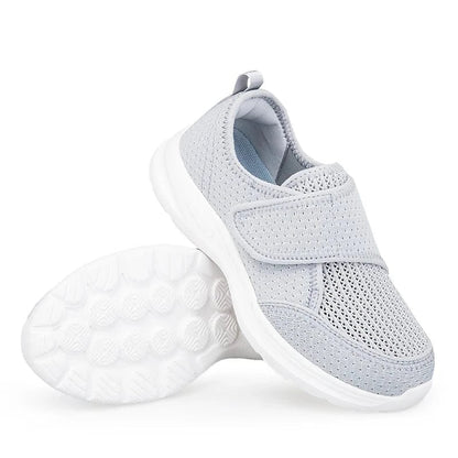 Chaussures Orthopédiques Grises à Scratch pour Femmes. - 40