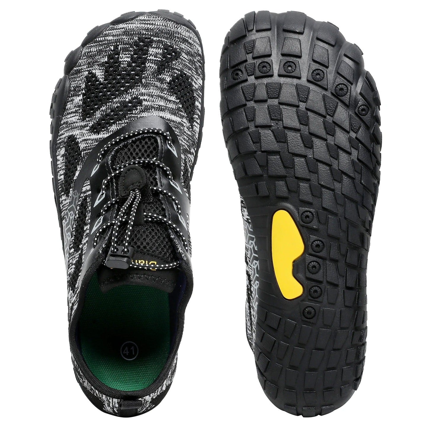 Chaussures Orthopédiques Hommes Pieds Larges. - Vert-Noir / 43