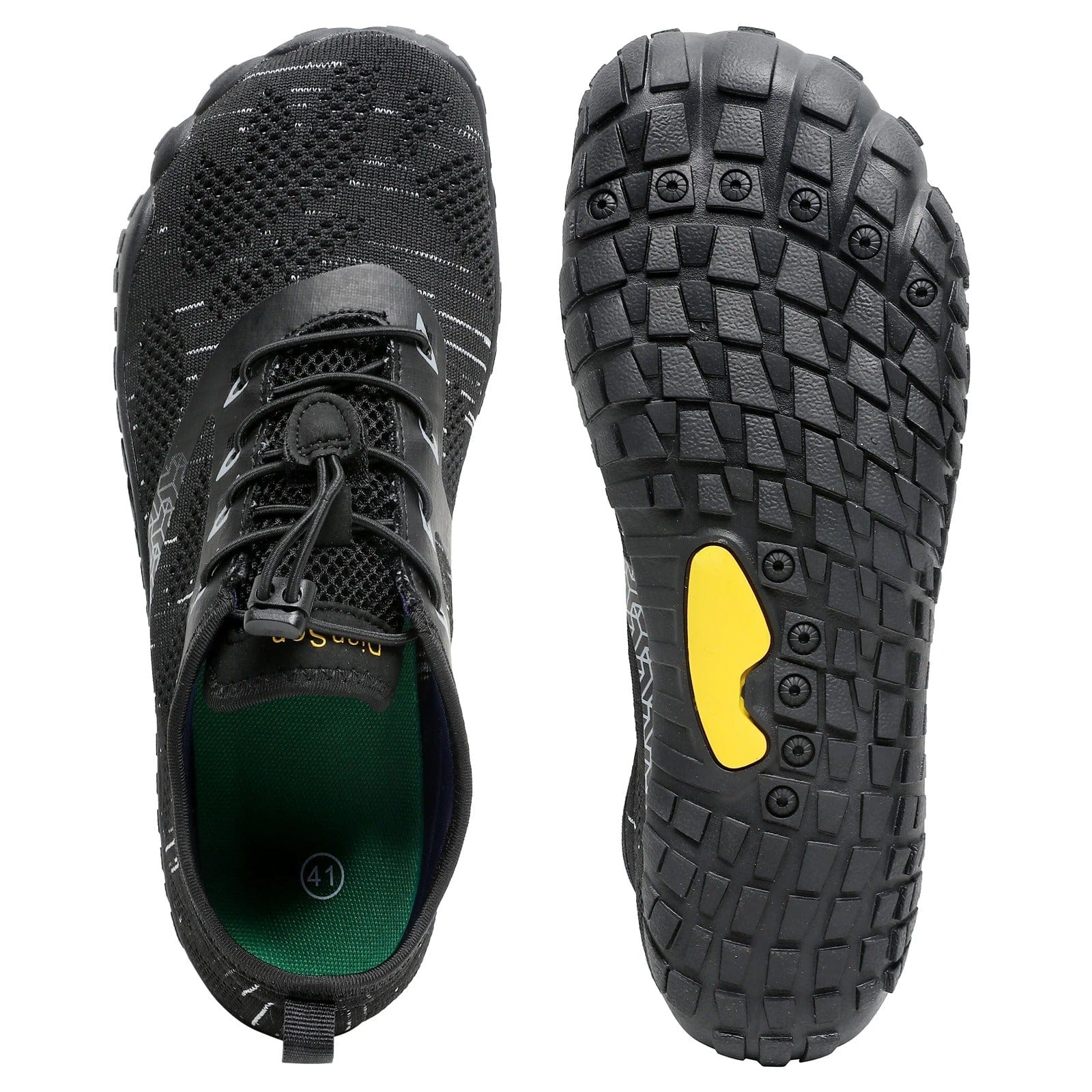 Chaussures Orthopédiques Hommes Pieds Larges. - Vert-Noir / 41