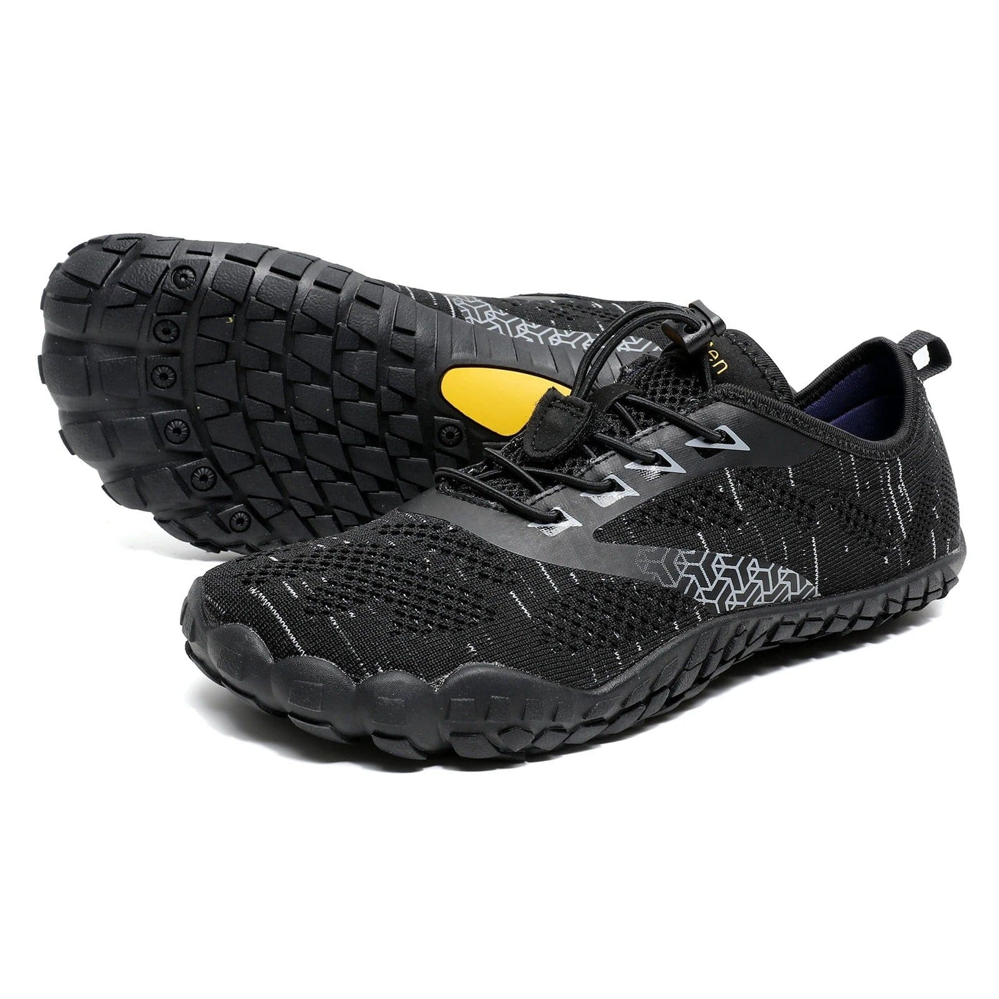 Chaussures Orthopédiques Hommes Pieds Larges. - Vert-Noir / 37
