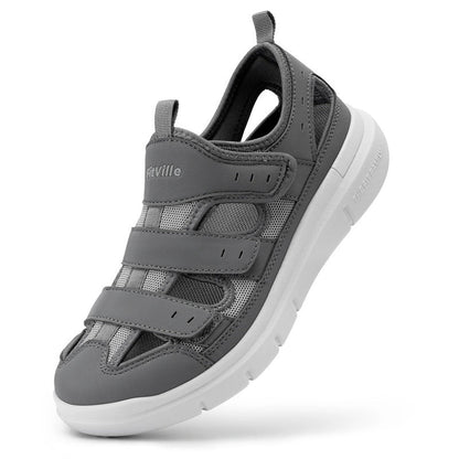 Claquettes pour homme à scratch pour pieds larges - 38 / Sienna