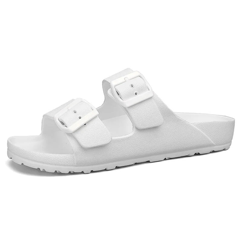 Claquette orthopédique homme à deux brides réglables - Blanc / 42