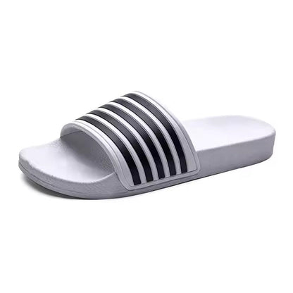 Claquette orthopédique homme style sportif à bandes - Blanc / 48