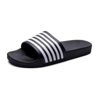 Claquette orthopédique homme style sportif à bandes - Noir / 48