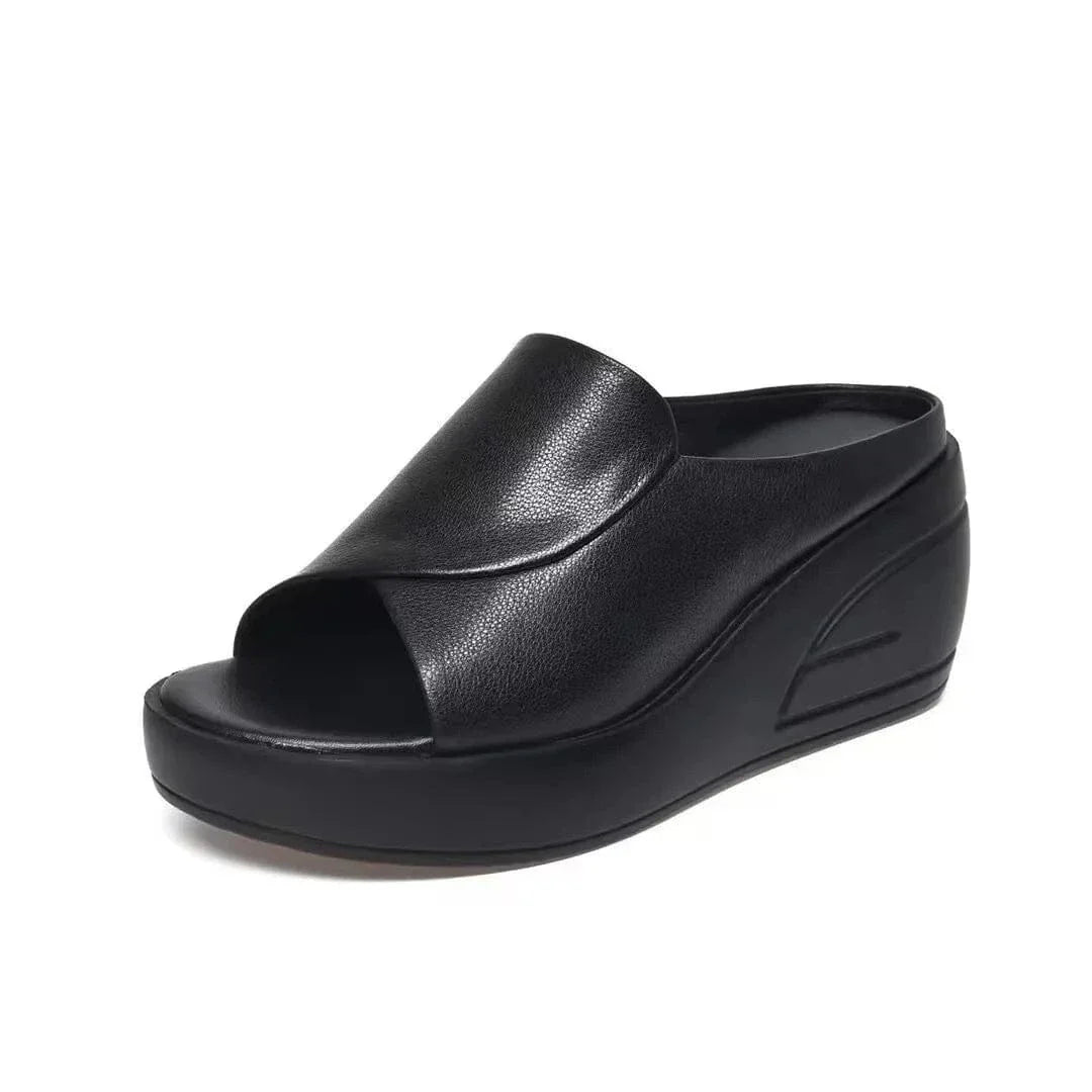 Claquette Orthopédique Femme à Talon pour l’Été - Noir / 42