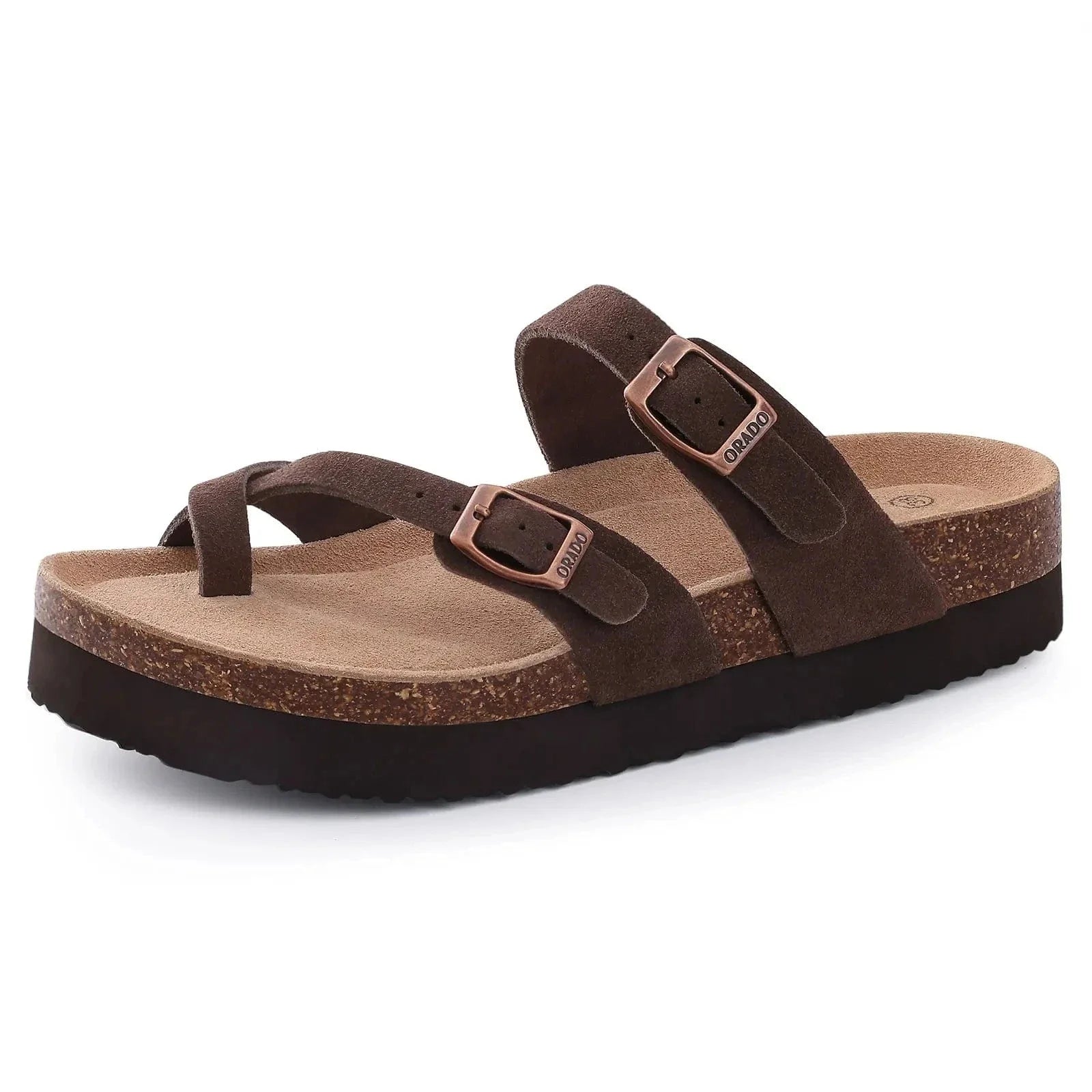 Claquette Orthopédique Femme avec Double Lanière - Beige / 42