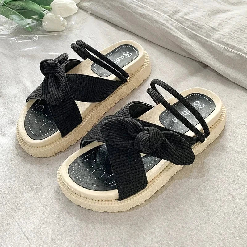 Claquette Orthopédique Femme avec Nœud Papillon - 36
