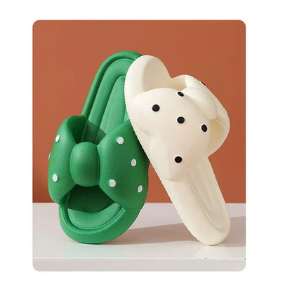 Claquette Orthopédique Femme Chic avec un Nœud Papillon - Blanc / 37-38 (23.5 - 24 cm)