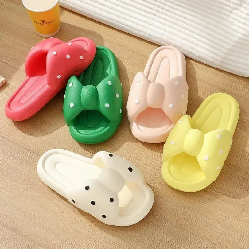 Claquette Orthopédique Femme Chic avec un Nœud Papillon - Blanc / 39-40 (24.5 - 25 cm)