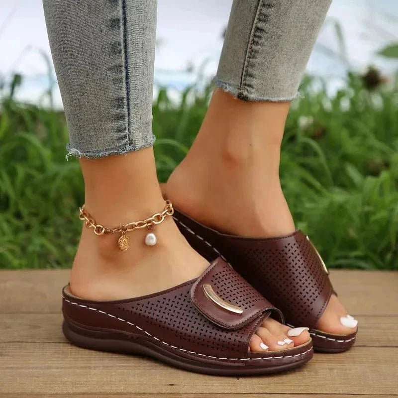 Claquette Orthopédique Femme Confortable et Élégante - Bordeaux / 42