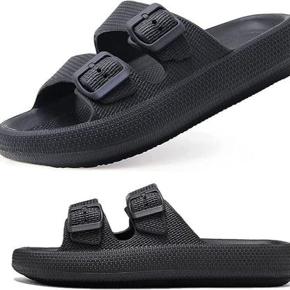 Claquette Orthopédique Femme Confortable et Fonctionnelle - Noir / 37-38 (24 cm)