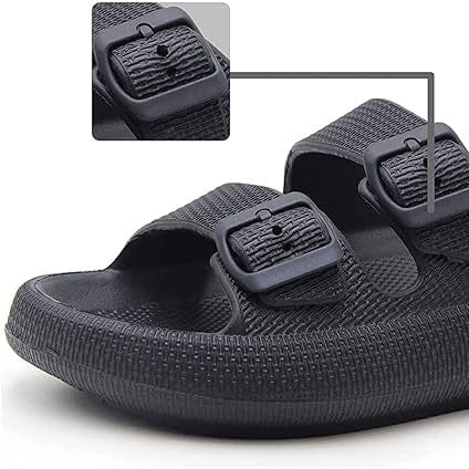 Claquette Orthopédique Femme Confortable et Fonctionnelle - Noir / 39-40 (25 cm)