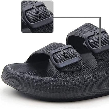 Claquette Orthopédique Femme Confortable et Fonctionnelle - Noir / 39-40 (25 cm)