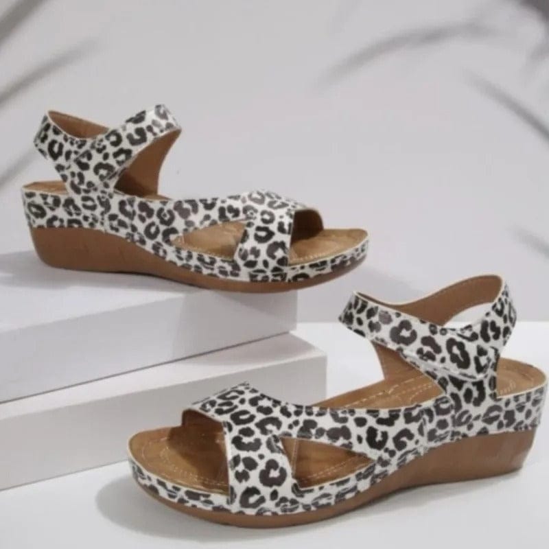 Claquette Orthopédique Femme en Imprimé Léopard - 37