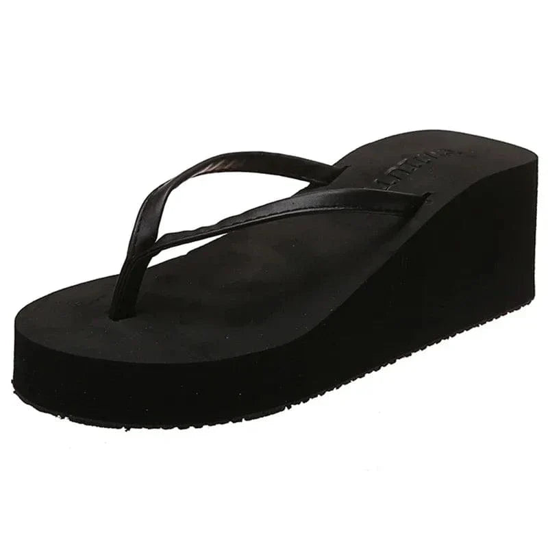 Claquette Orthopédique Femme Style Plateforme à Talon - Beige / 37