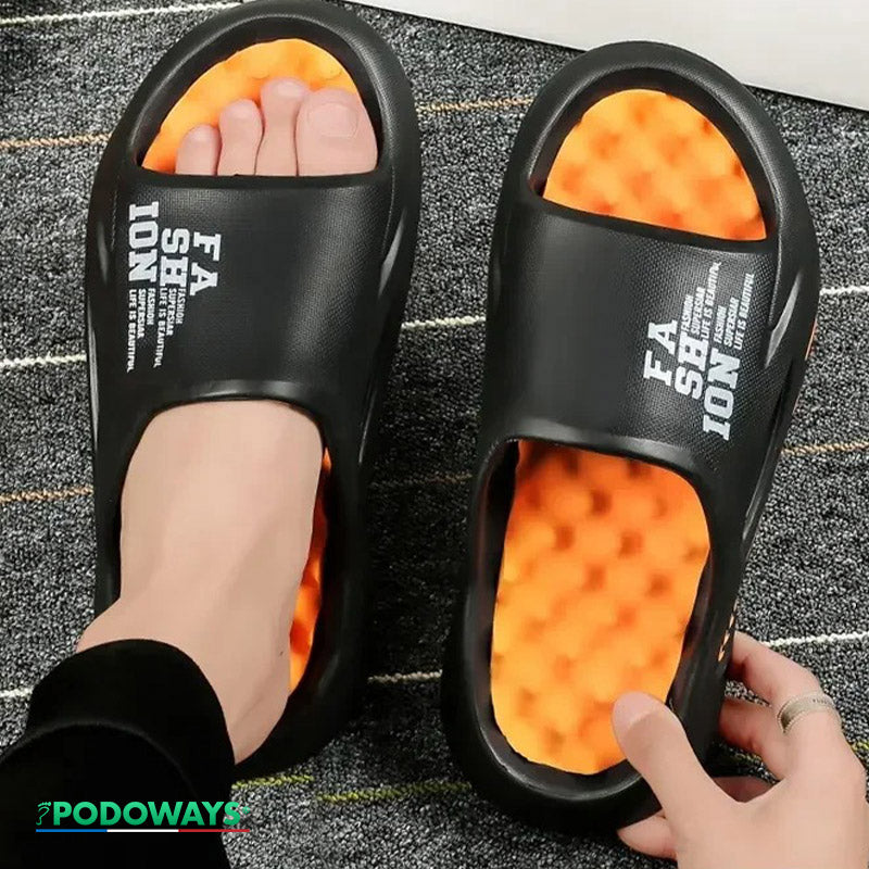 Claquette orthopédique homme à mémoire de forme - 38 / Black