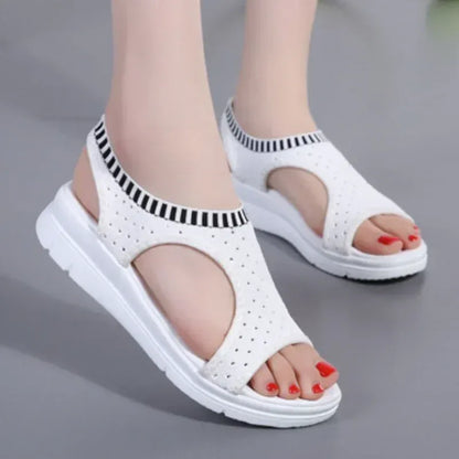 Claquettes à Talons Compensés et Orthopédiques - Noir / 38