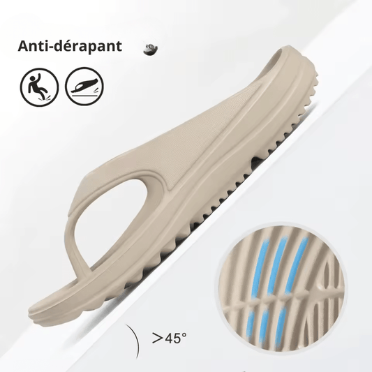 Claquettes Orthopédiques à Semelle Épaisse et Antidérapantes - 36