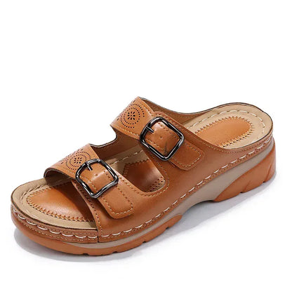 Claquettes Orthopédiques Vintage pour Femmes - Bleu foncé / 40