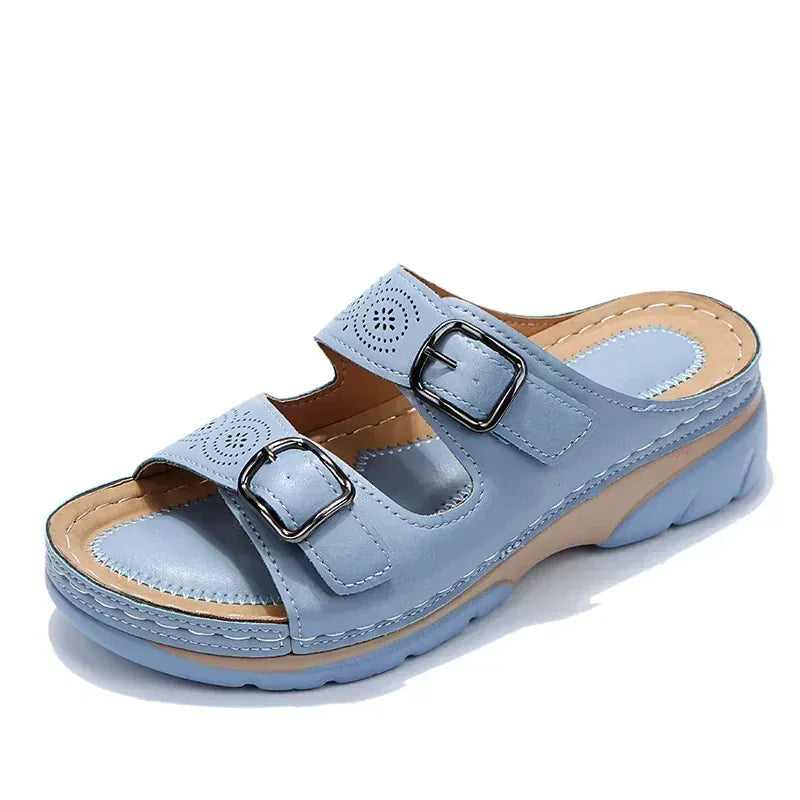 Claquettes Orthopédiques Vintage pour Femmes - Bleu foncé / 42