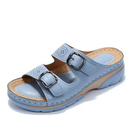 Claquettes Orthopédiques Vintage pour Femmes - Bleu foncé / 42