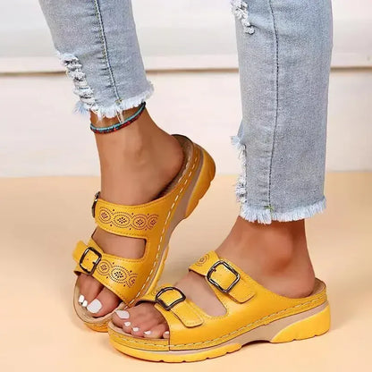 Claquettes Orthopédiques Vintage pour Femmes - Bleu foncé / 41