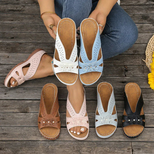 Claquettes Vintage À Semelles Orthopédiques Pour Femmes