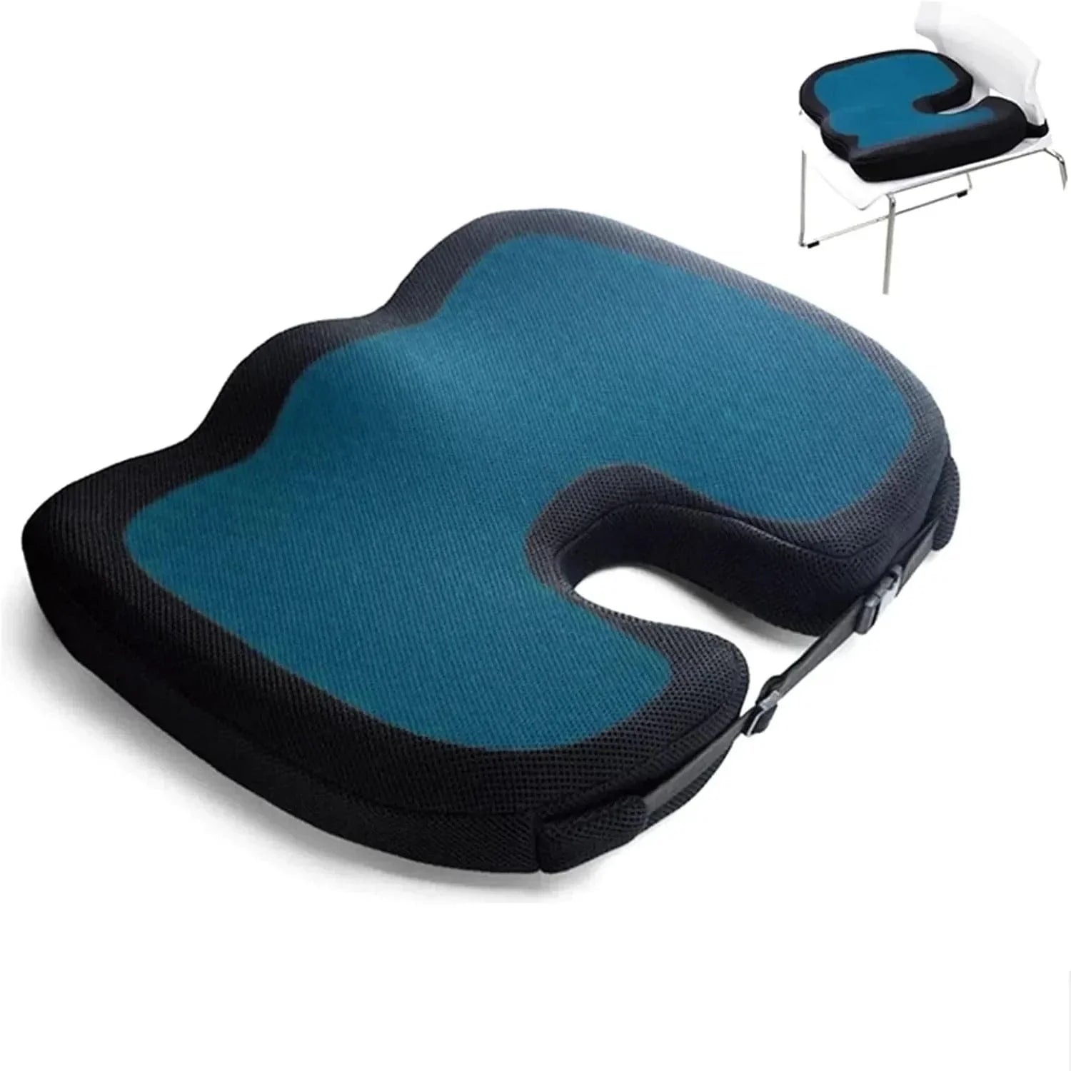 Coussin Orthopédique à Mémoire de Forme avec Gel pour Assise - Image 2