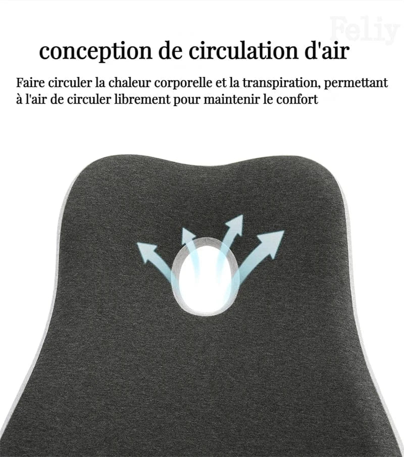 Coussin Orthopédique Dos en Mousse à Mémoire de Forme et Respirant
